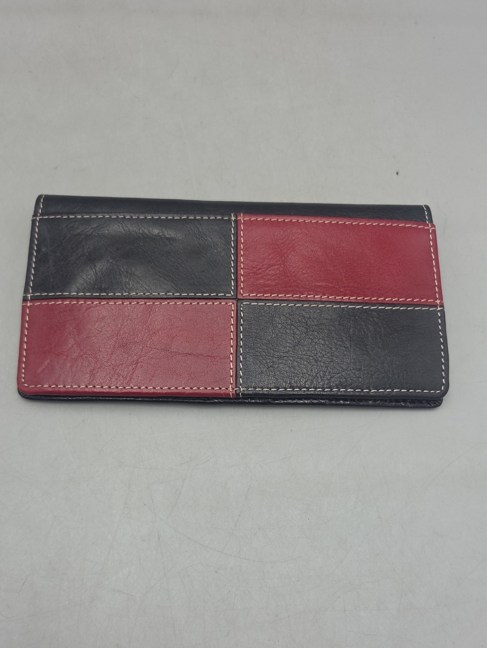 Wilson Leather Patchwork Leather Checkbook Wallet